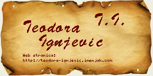 Teodora Ignjević vizit kartica
